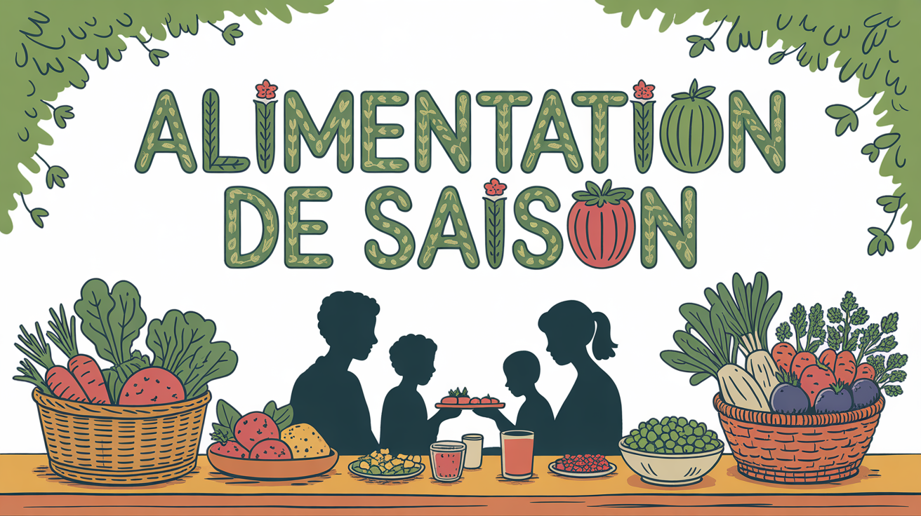 Table familiale plein air alimentation de saison legumes printemps