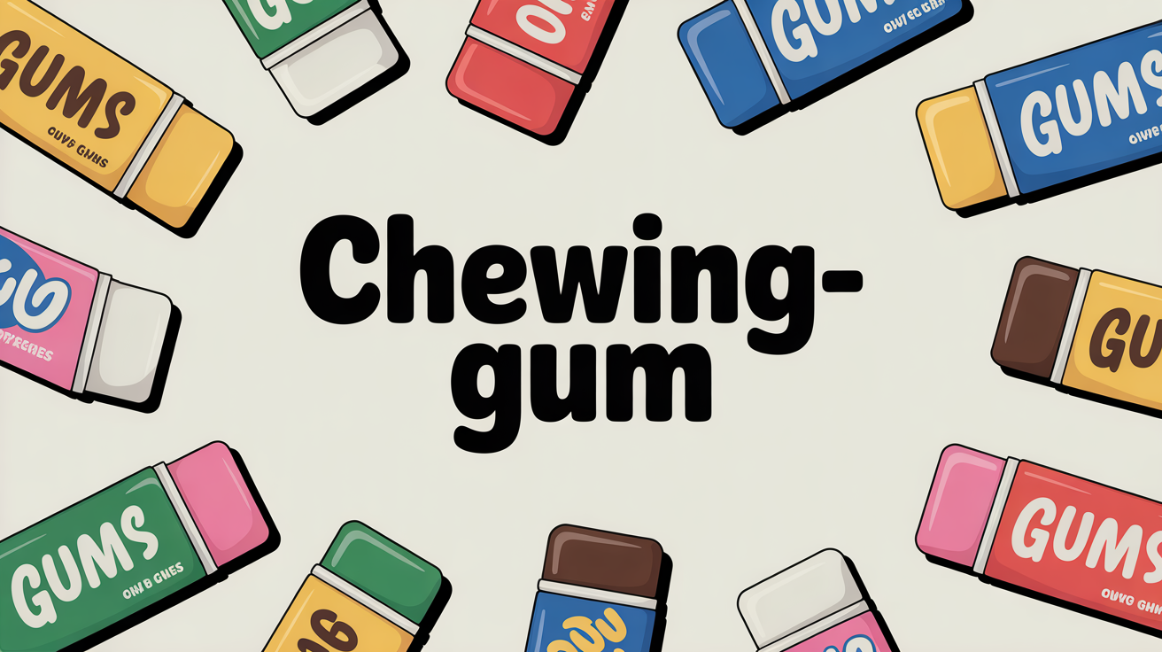 Visuel chewing gum composition types et calories