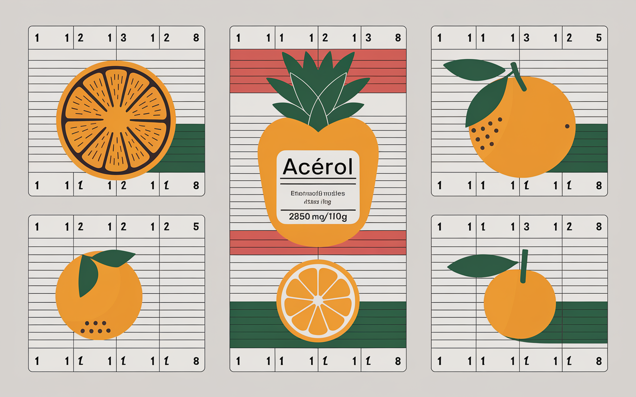 Tableau visuel classement vitamine C fruits