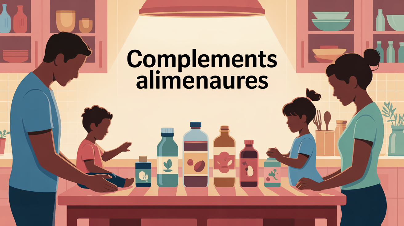 scene familiale complements alimentaires cuisine