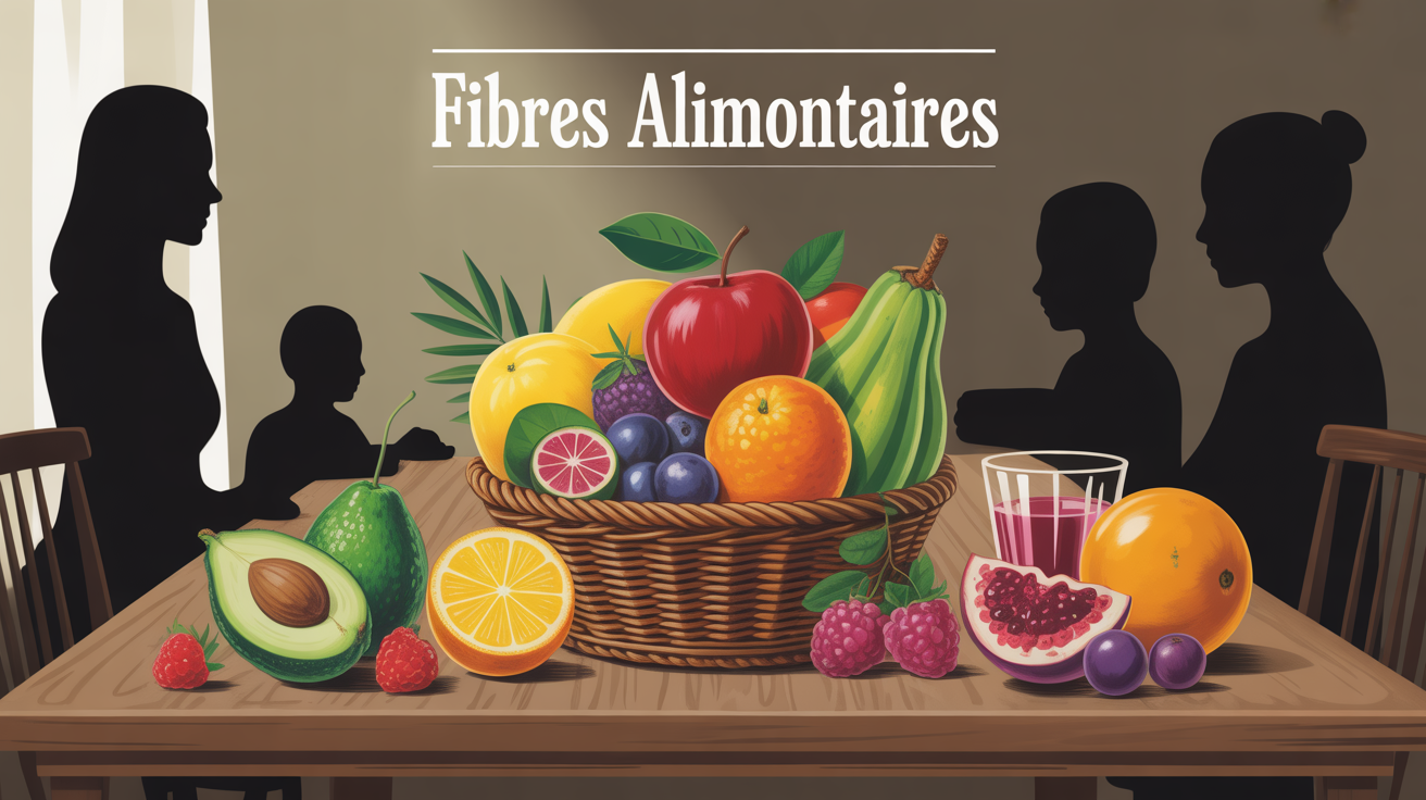 corbeille de fruits riches en fibres pour la famille