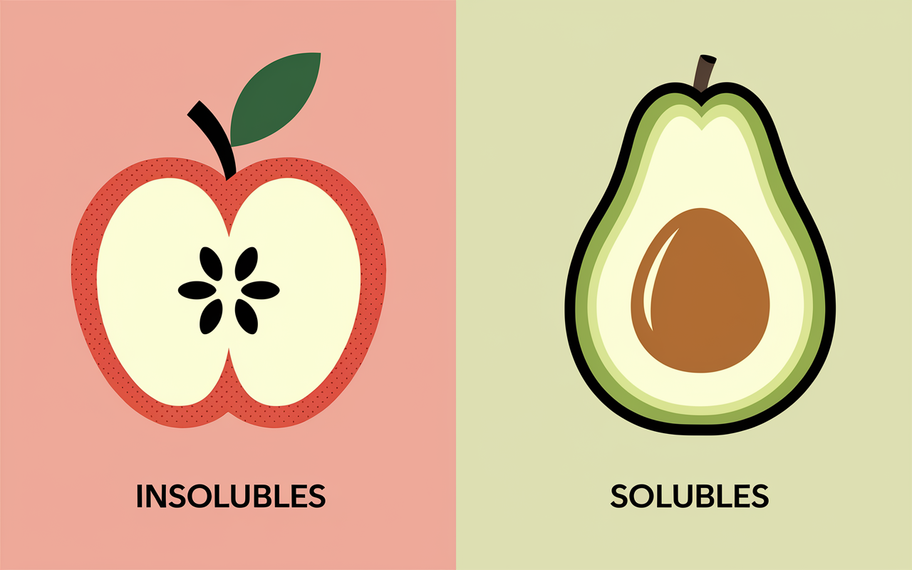 avocat et pomme types de fibres alimentaires