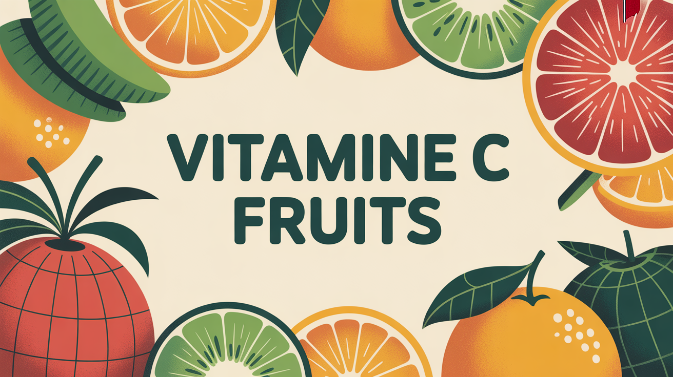 Illustration fruits exotiques riches en vitamine C