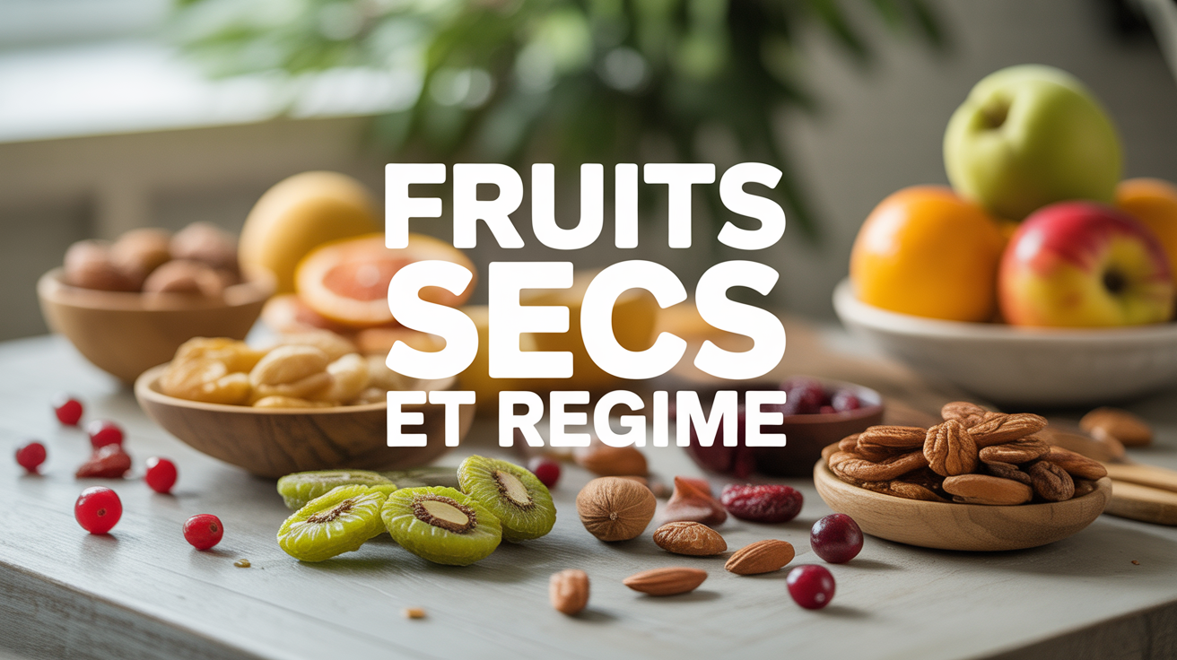 assortiment fruits secs regime sante