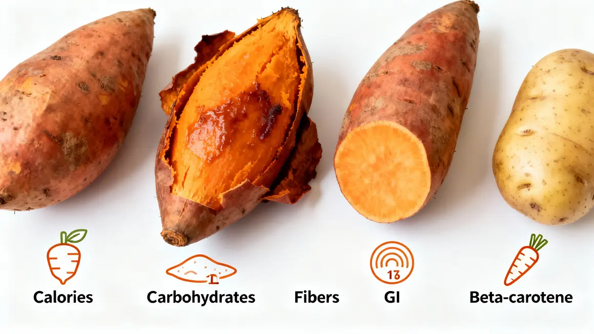 Patate douce vs pomme de terre nutrition