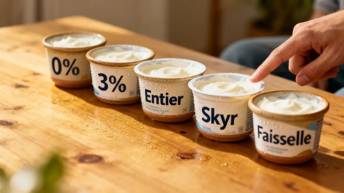 photo pots fromage blanc 0 3 entier skyr faisselle main choix