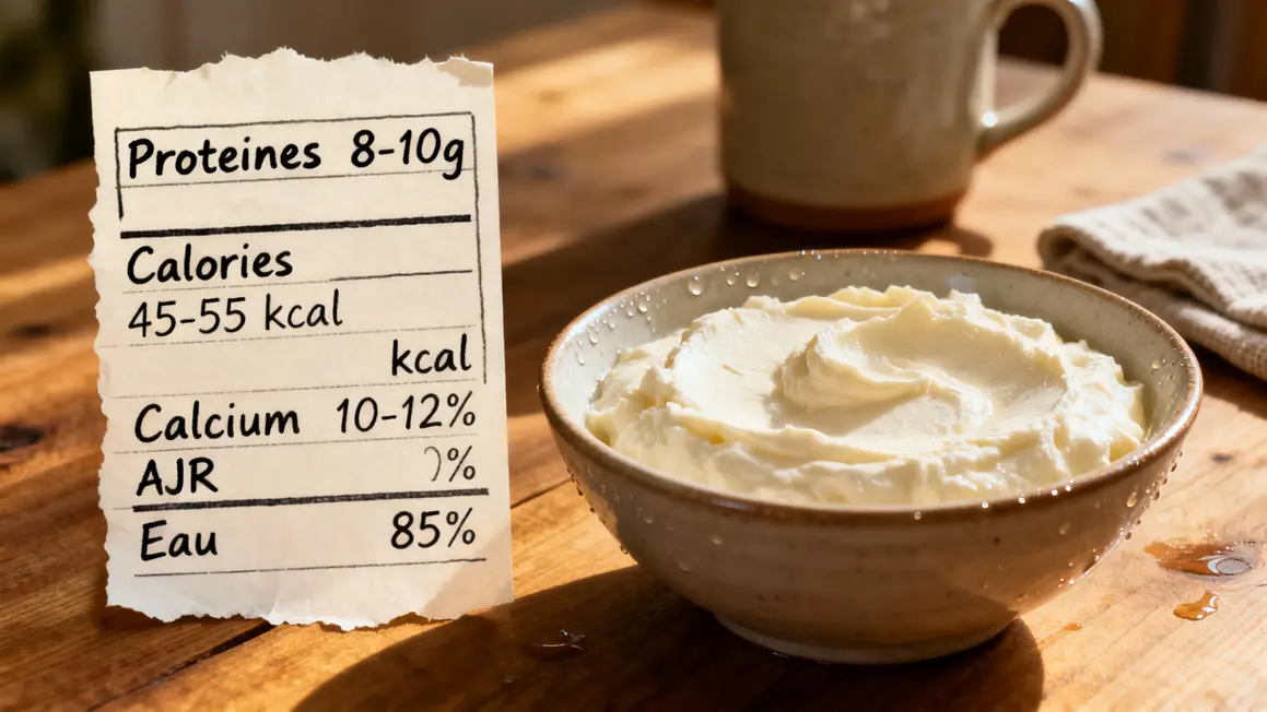 fiche nutrition fromage blanc proteines calories calcium