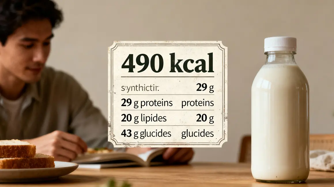 Tableau nutrition Fortimel Protein 200 ml infos clés