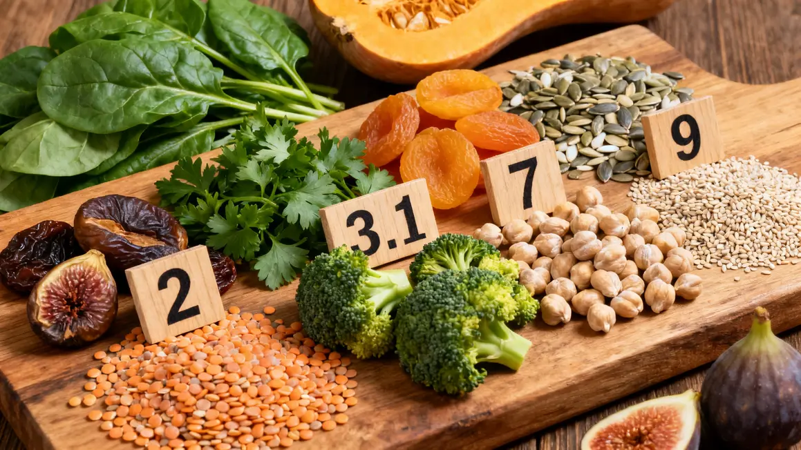 sources vegetales fer legumes verts graines fruits secs