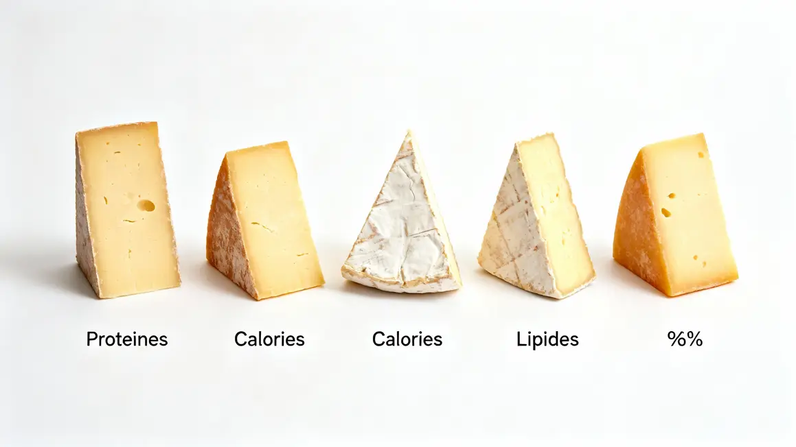 tableau des fromages plus protéinés kcal lipides ratios