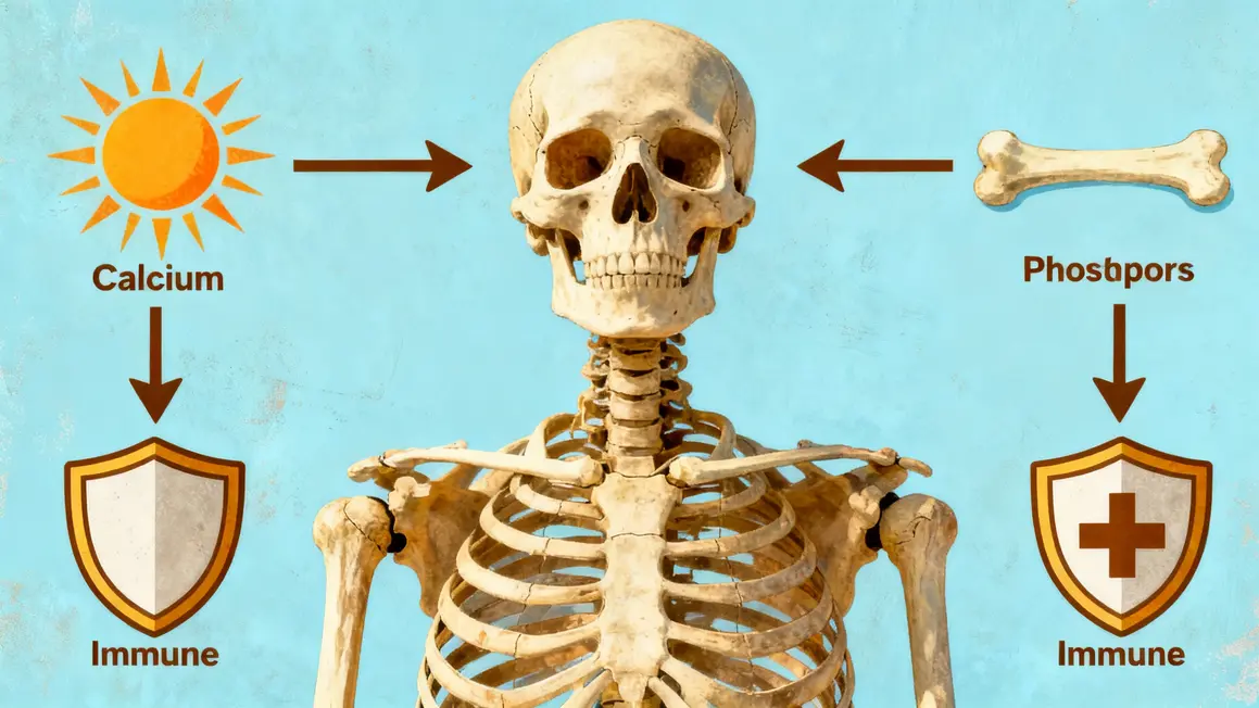 Vitamine D santé calcium phosphore immunité