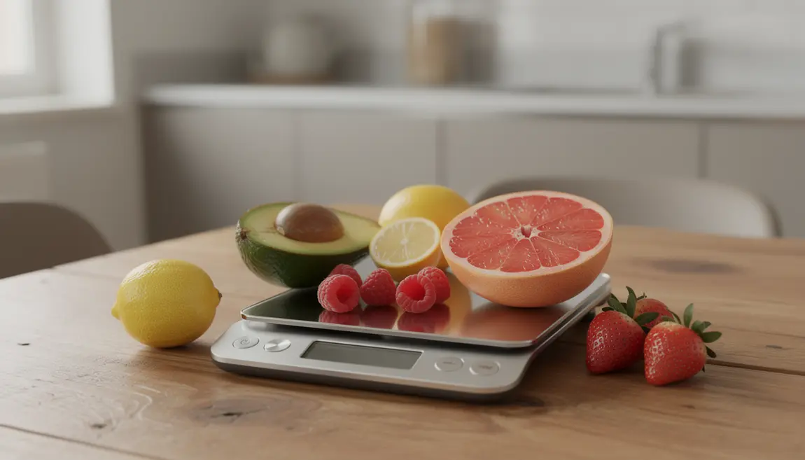 balance cuisine et fruits les moins sucres