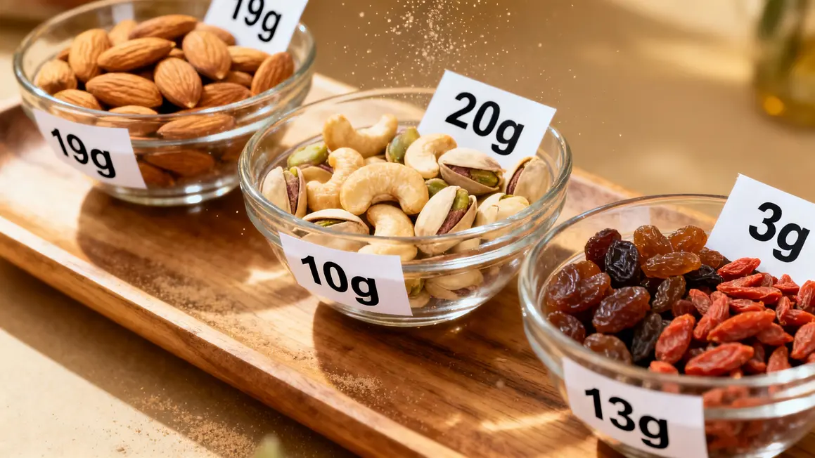 Oléagineux riches en protéines amandes pistaches noix sur plateau
