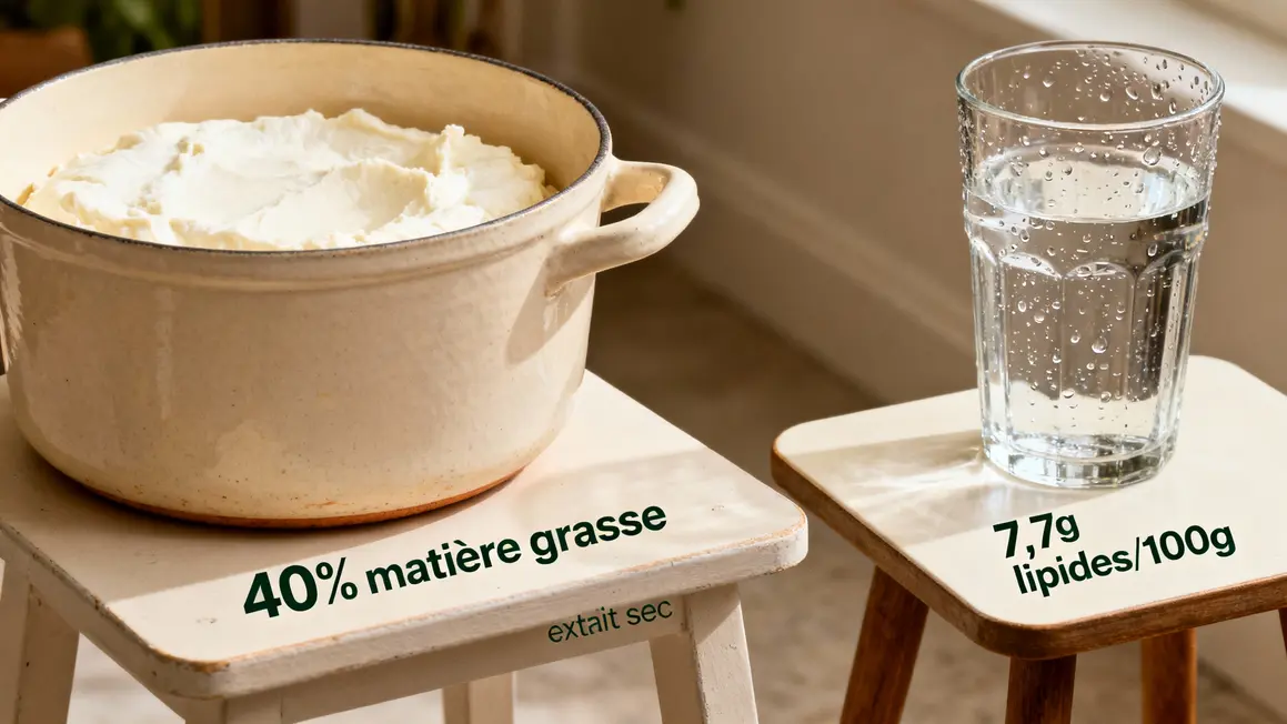 infographie explication 40 pourcent matiere grasse fromage blanc