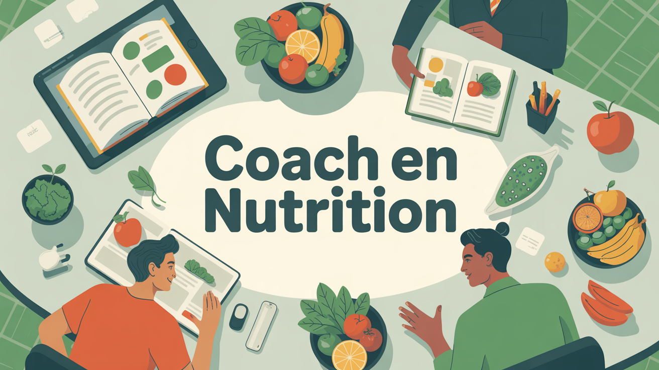 coach en nutrition formation bureau moderne flat design