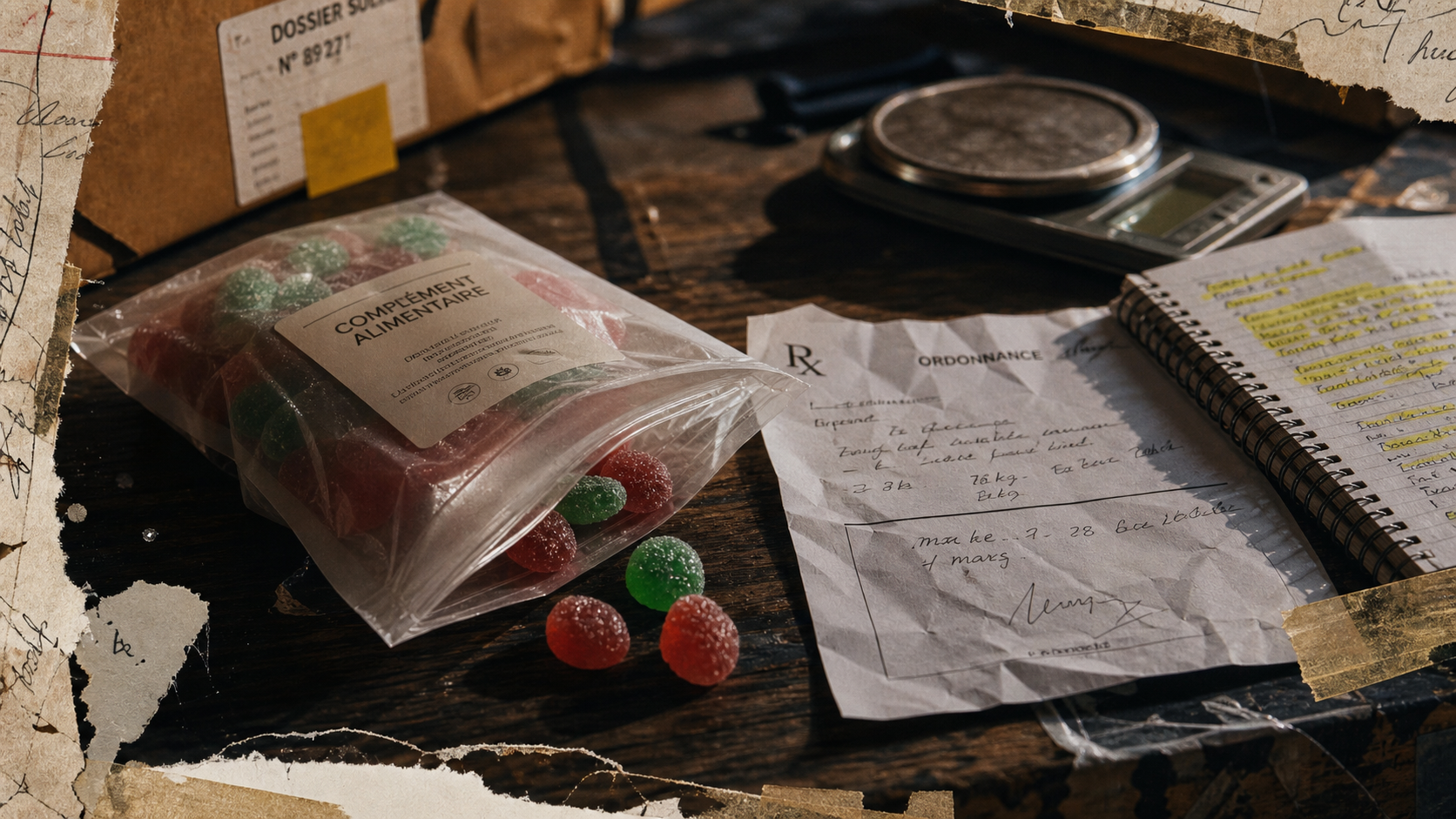 Gummies perte de poids danger : sachet entrouvert et avertissements sur ingrédients à risque
