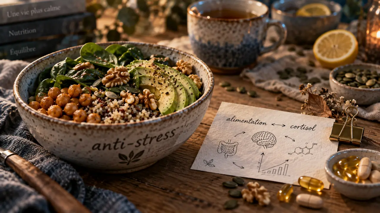 cortisol aliment a eviter : bols anti-stress avec aliments équilibrants